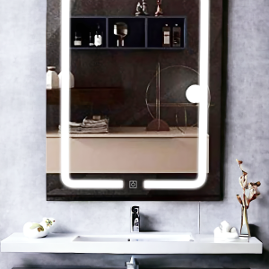 Rectangular Wall Mounted Stylish Led Mirror with Touch Sensor (Double Light )