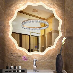 ARC homes 3D Modern Designed Wall Mounted Led Mirror with Touch Sensor | Bathroom Mirror with Led Lights | Long Mirror for Bedroom Washbasin Lighting Mirror (Triple Light)
